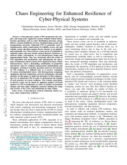 Chaos Engineering for Enhanced Resilience of Cyber-Physical Systems