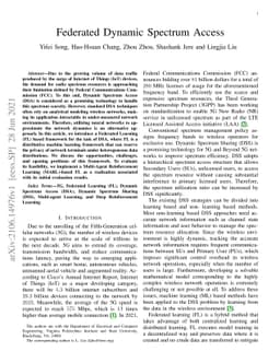Federated Dynamic Spectrum Access