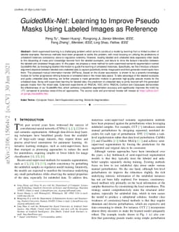 GuidedMix-Net: Learning to Improve Pseudo Masks Using Labeled Images as
  Reference