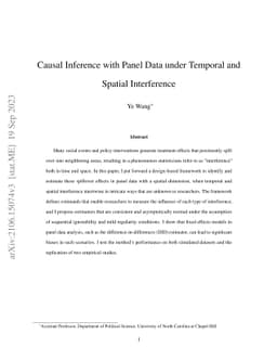 Causal Inference with Panel Data under Temporal and Spatial Interference