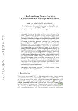 Topic-to-Essay Generation with Comprehensive Knowledge Enhancement
