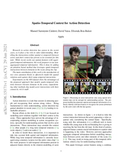 Spatio-Temporal Context for Action Detection