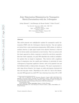 Joint Majorization-Minimization for Nonnegative Matrix Factorization
  with the $β$-divergence
