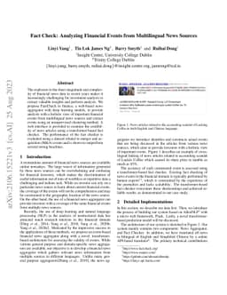 Fact Check: Analyzing Financial Events from Multilingual News Sources
