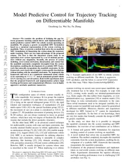 Model Predictive Control for Trajectory Tracking on Differentiable
  Manifolds