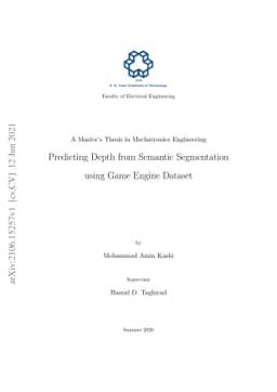 Predicting Depth from Semantic Segmentation using Game Engine Dataset