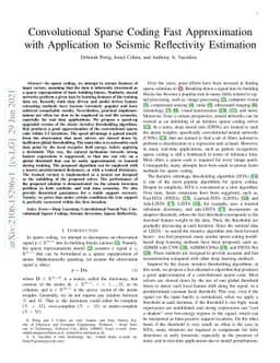 Convolutional Sparse Coding Fast Approximation with Application to
  Seismic Reflectivity Estimation