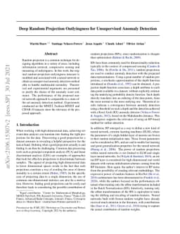 Deep Random Projection Outlyingness for Unsupervised Anomaly Detection