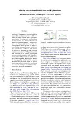On the Interaction of Belief Bias and Explanations