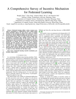 A Comprehensive Survey of Incentive Mechanism for Federated Learning