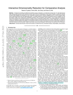 Interactive Dimensionality Reduction for Comparative Analysis