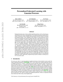 Personalized Federated Learning with Gaussian Processes