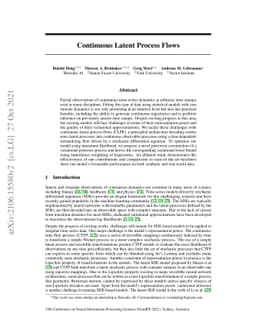 Continuous Latent Process Flows