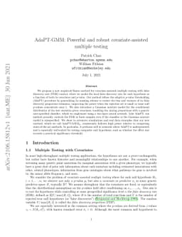 AdaPT-GMM: Powerful and robust covariate-assisted multiple testing