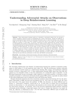 Understanding Adversarial Attacks on Observations in Deep Reinforcement
  Learning