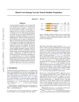 Mixed Cross Entropy Loss for Neural Machine Translation