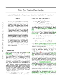 Monte Carlo Variational Auto-Encoders