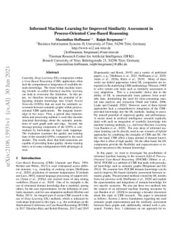 Informed Machine Learning for Improved Similarity Assessment in
  Process-Oriented Case-Based Reasoning