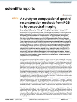 A survey on computational spectral reconstruction methods from RGB to
  hyperspectral imaging