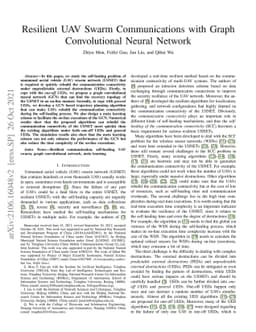 Resilient UAV Swarm Communications with Graph Convolutional Neural
  Network