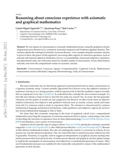 Reasoning about conscious experience with axiomatic and graphical
  mathematics