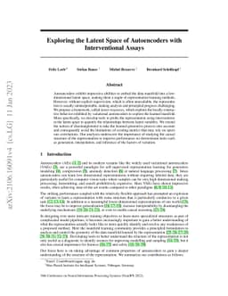 Exploring the Latent Space of Autoencoders with Interventional Assays
