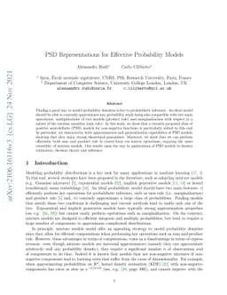 PSD Representations for Effective Probability Models