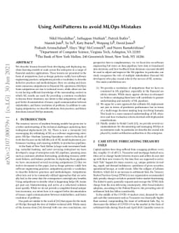 Using AntiPatterns to avoid MLOps Mistakes