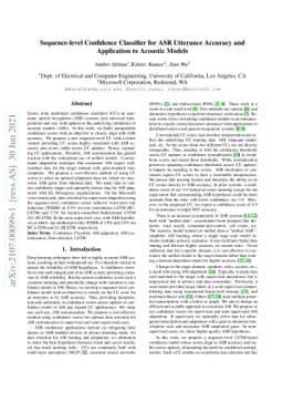 Sequence-level Confidence Classifier for ASR Utterance Accuracy and
  Application to Acoustic Models