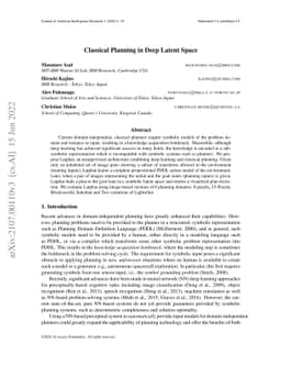 Classical Planning in Deep Latent Space