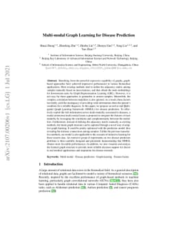 Multi-modal Graph Learning for Disease Prediction