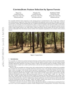 ControlBurn: Feature Selection by Sparse Forests