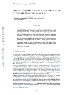 FedMix: Approximation of Mixup under Mean Augmented Federated Learning