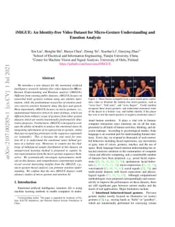 iMiGUE: An Identity-free Video Dataset for Micro-Gesture Understanding
  and Emotion Analysis