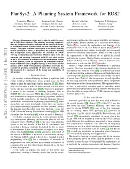 PlanSys2: A Planning System Framework for ROS2