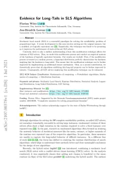 Evidence for Long-Tails in SLS Algorithms