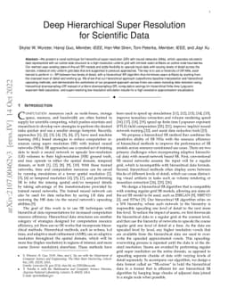 Deep Hierarchical Super Resolution for Scientific Data