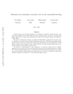 Decision tree heuristics can fail, even in the smoothed setting