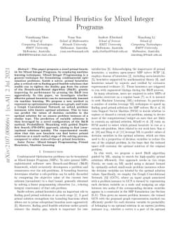 Learning Primal Heuristics for Mixed Integer Programs