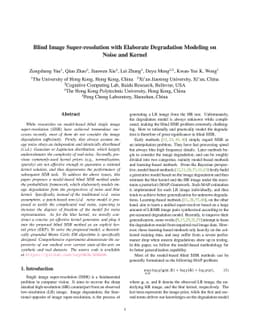 Blind Image Super-resolution with Elaborate Degradation Modeling on
  Noise and Kernel
