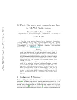 DUKweb: Diachronic word representations from the UK Web Archive corpus