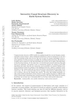Interactive Causal Structure Discovery in Earth System Sciences