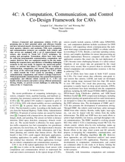 4C: A Computation, Communication, and Control Co-Design Framework for
  CAVs