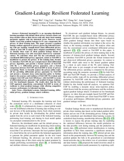 Gradient-Leakage Resilient Federated Learning