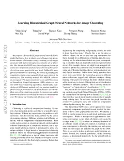 Learning Hierarchical Graph Neural Networks for Image Clustering