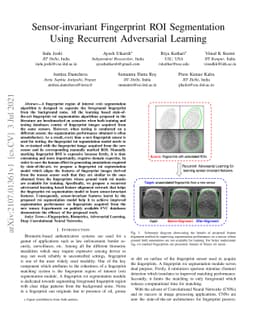 Sensor-invariant Fingerprint ROI Segmentation Using Recurrent
  Adversarial Learning