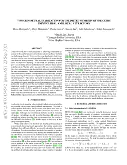Towards Neural Diarization for Unlimited Numbers of Speakers Using
  Global and Local Attractors