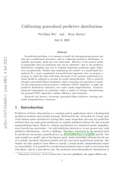 Calibrating generalized predictive distributions