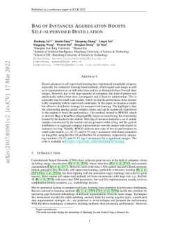 Bag of Instances Aggregation Boosts Self-supervised Distillation
