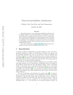 Protected probabilistic classification
